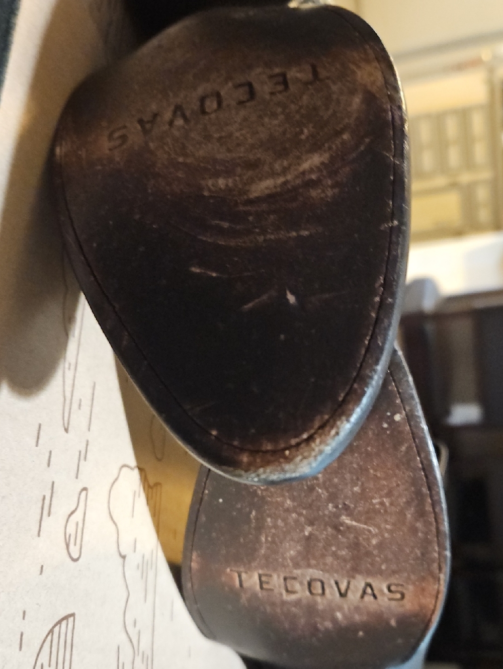 Tecovas Textured Black Leather Booties - Picture 2 of 5
